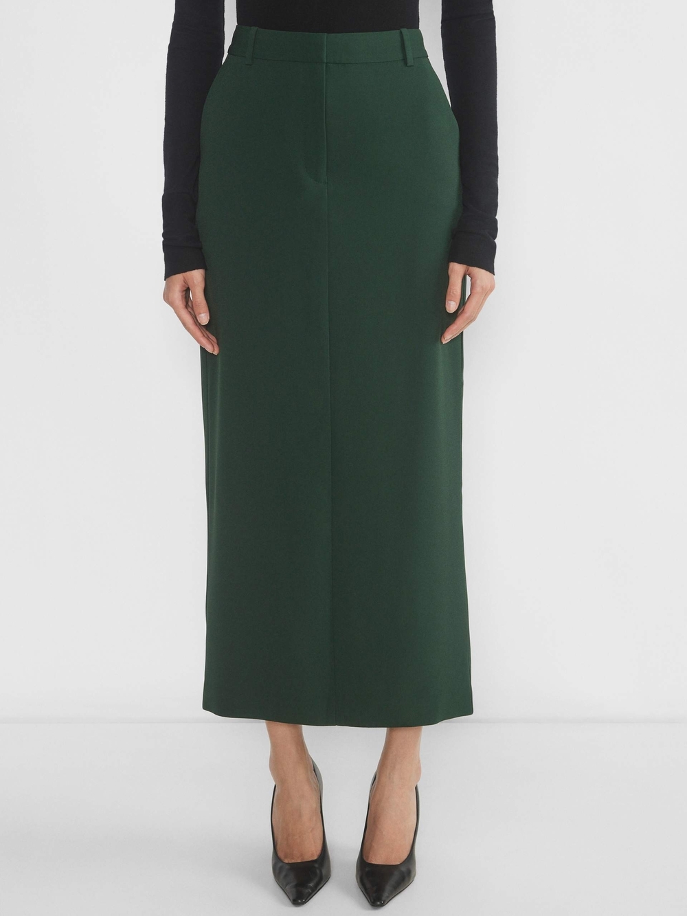 NWT Aritzia Babaton Chisel Maxi Skirt - Scarab Green Size 0 (XS)